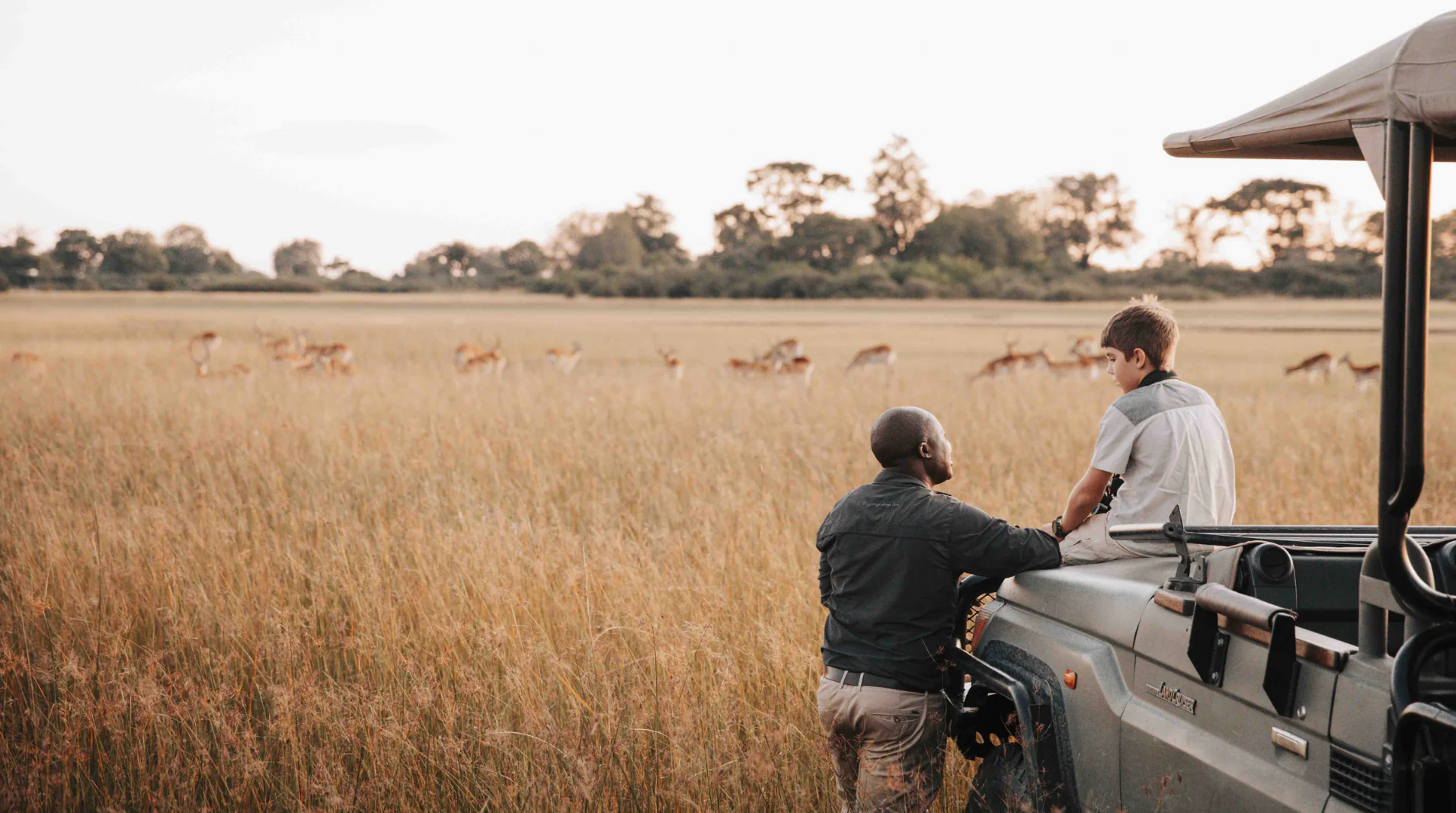 Safari familial dans le Delta de l'Okavango